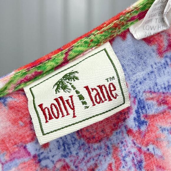 Vintage Holly Lane 90s Floral Tank Top Blouse Sleeveless Square Patchwork Print - Picture 8 of 9